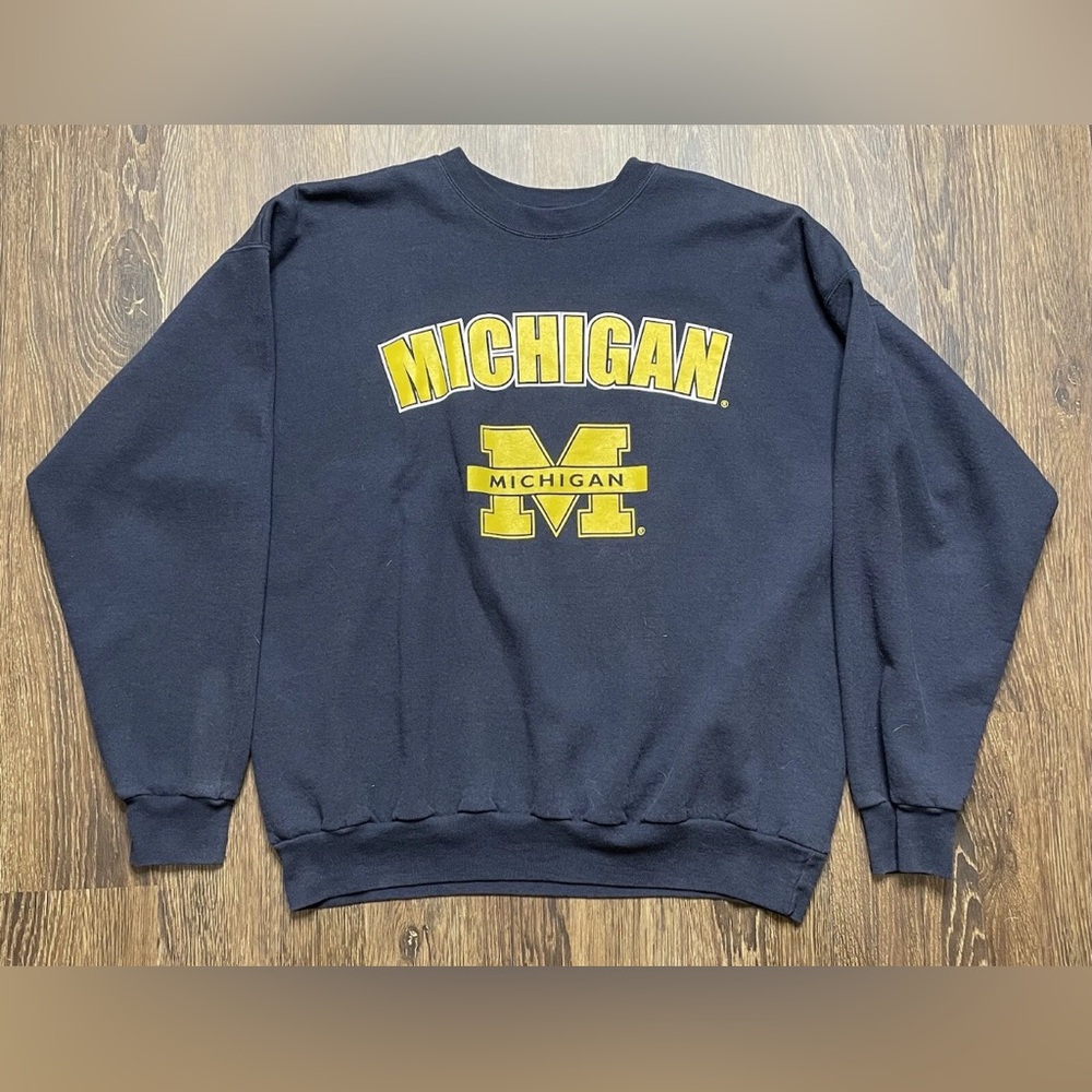 University Of Michigan Sweatshirt Adult XL Crewneck Hanes